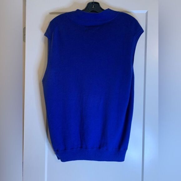 𝅺CHAPS CUSTOM fit sweater vest 100% cotton zip up - Picture 3 of 3